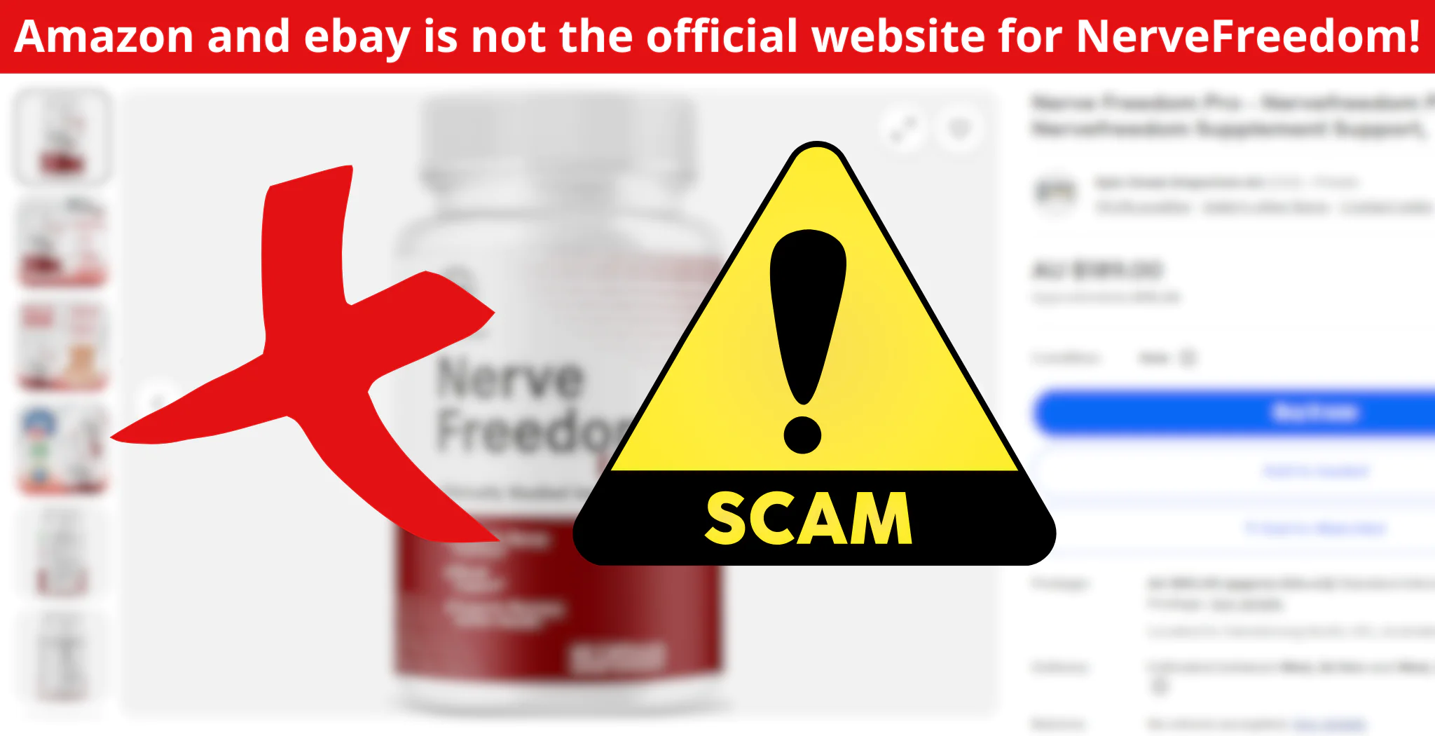 Amazon is not the official website for nervefreedom!